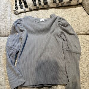 Zara Light Gray Ribbed Sweater